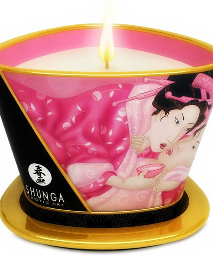 SHUNGA - MINI CARESS BY CANDELIGHT APHRODISIAC ROSES MASSAGE CANDLE 170 ML SHUNGA - MINI CARESS BY CANDELIGHT APHRODISIAC ROSES MASSAGE CANDLE 170 ML