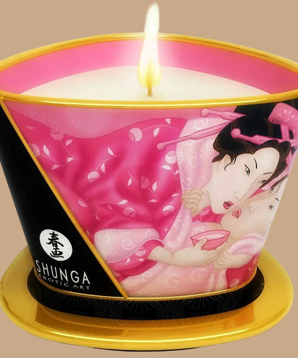 Shunga – Mini Caress by Candlelight Aphrodisiac Roses Massage Candle 170ml Shunga – Mini Caress by Candlelight Aphrodisiac Roses Massage Candle 170ml