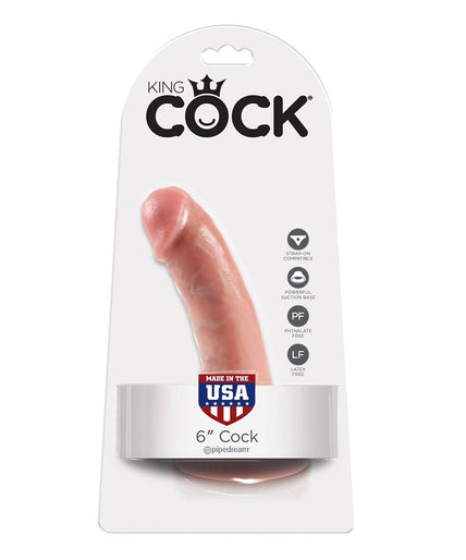 KING COCK - 6 DILDO FLESH 15.2 CM KING COCK - 6 DILDO FLESH 15.2 CM