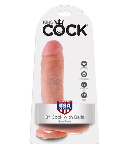 KING COCK - 8 DILDO FLESH WITH BALLS 20.3 CM KING COCK - 8 DILDO FLESH WITH BALLS 20.3 CM