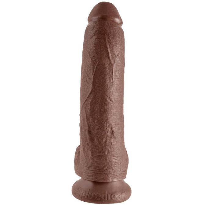 King Cock – 9 Dildo with Balls Brown 22.9 cm