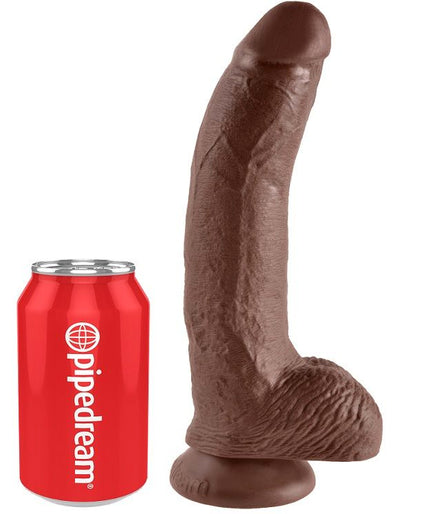KING COCK - 9 DILDO BROWN WITH BALLS 22.9 CM KING COCK - 9 DILDO BROWN WITH BALLS 22.9 CM
