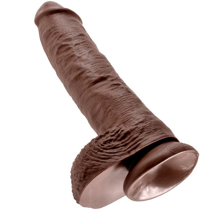 King Cock – 10 Dildo with Balls Brown 25.4 cm