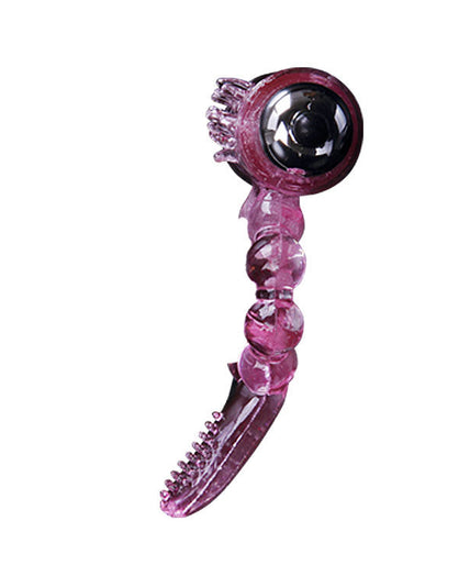 BAILE - SILICONE RING 10 TONGUE RHYTHMS WITH PINK VIBRATION BAILE - SILICONE RING 10 TONGUE RHYTHMS WITH PINK VIBRATION