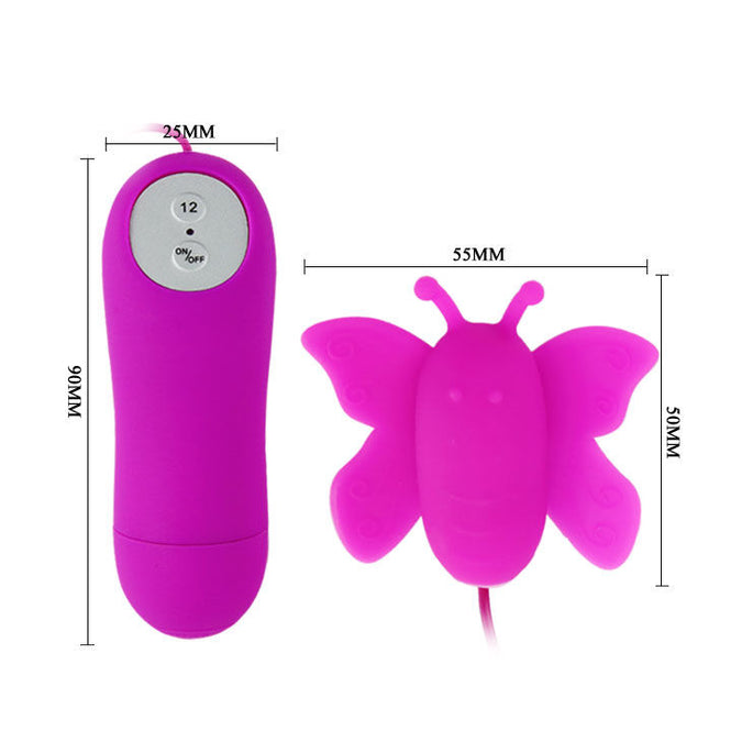BAILE - LOVE EGGS BUTTERFLY CLITORISSTIMULATOR 12 SNELHEDEN LILA AFSTANDSBEDIENING