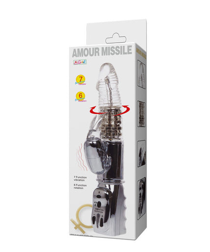 BAILE - AMOUR MISSILE TRANSPARENT ROTATOR 26.5 CM BAILE - AMOUR MISSILE TRANSPARENT ROTATOR 26.5 CM
