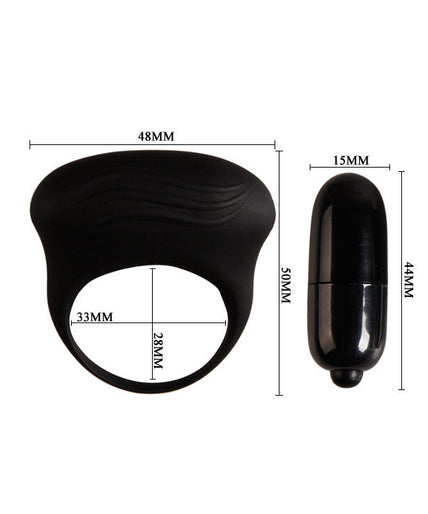 PRETTY LOVE - BERTRAM BLACK VIBRATOR RING PRETTY LOVE - BERTRAM BLACK VIBRATOR RING