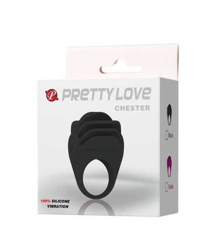 PRETTY LOVE - CHESTER BLACK VIBRATOR RING PRETTY LOVE - CHESTER BLACK VIBRATOR RING