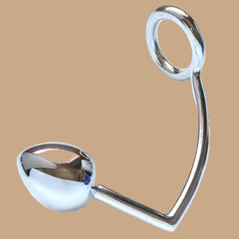 Metal Hard Cock Ring with Anal Hook 50mm – Stainless Steel Metal Hard Cock Ring with Anal Hook 50mm – Stainless Steel