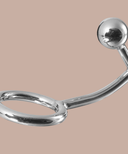 Metal Hard – Cock Ring with Anal Intruder Hook 40mm – Stainless Steel Metal Hard – Cock Ring with Anal Intruder Hook 40mm – Stainless Steel