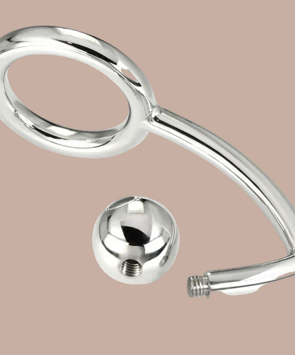 Metal Hard – Cock Ring with Anal Intruder Hook 45mm – Stainless Steel Metal Hard – Cock Ring with Anal Intruder Hook 45mm – Stainless Steel