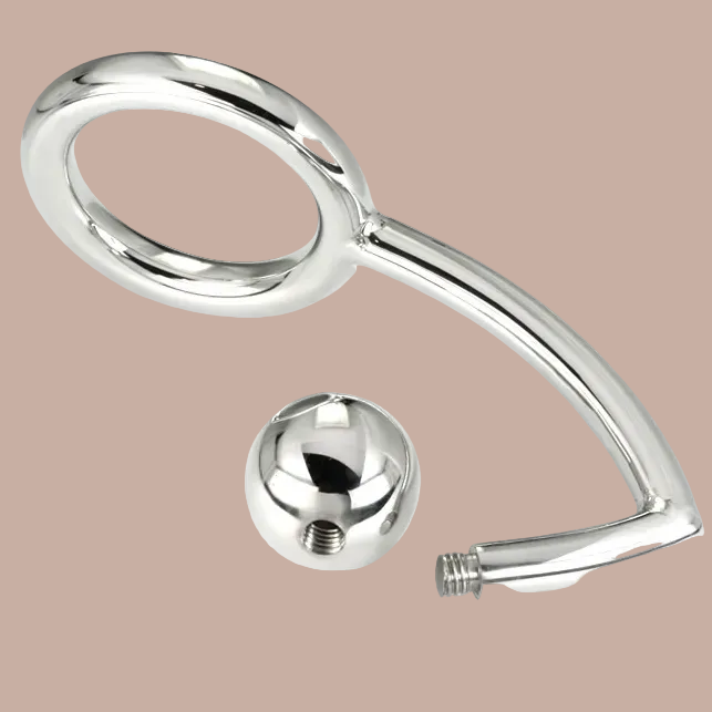 Metal Hard – Penisring mit Anal-Eindringhaken 45mm – Edelstahl