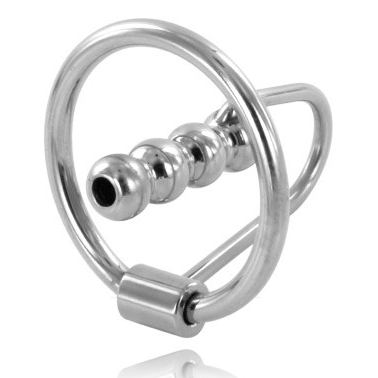 METAL HARD - GLAND RING WITH URETHRAL PLUG 30MM METAL HARD - GLAND RING WITH URETHRAL PLUG 30MM