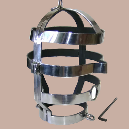 Metal Hard – BDSM-masker met stalen ketting – roestvrij staal Metal Hard – BDSM-masker met stalen ketting – roestvrij staal