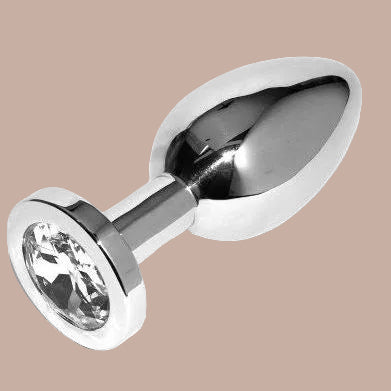 Metal Hard – Anale Plug Diamant Transparant Klein 5,71 cm – Roestvrij Staal Metal Hard – Anale Plug Diamant Transparant Klein 5,71 cm – Roestvrij Staal