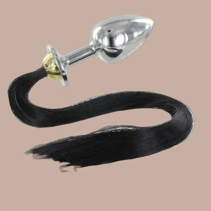 Metal Hard – Anaalplug met staart – 8,89 cm – Roestvrij staal Metal Hard – Anaalplug met staart – 8,89 cm – Roestvrij staal