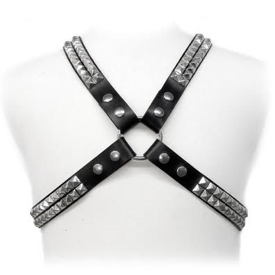 LEATHER BODY - PYRAMID STUD HARNESS LEATHER BODY - PYRAMID STUD HARNESS
