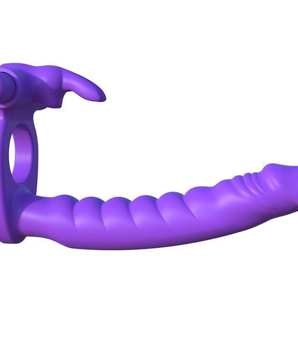 FANTASY C-RINGZ - SILICONE DOUBLE VIBRATOR RABBIT FANTASY C-RINGZ - SILICONE DOUBLE VIBRATOR RABBIT
