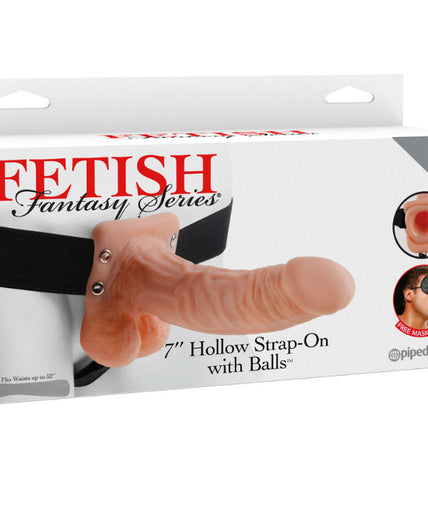 FETISH FANTASY SERIES - SERIES 7 HOLLOW STRAP-ON WITH BALLS 17.8CM FLESH FETISH FANTASY SERIES - SERIES 7 HOLLOW STRAP-ON WITH BALLS 17.8CM FLESH