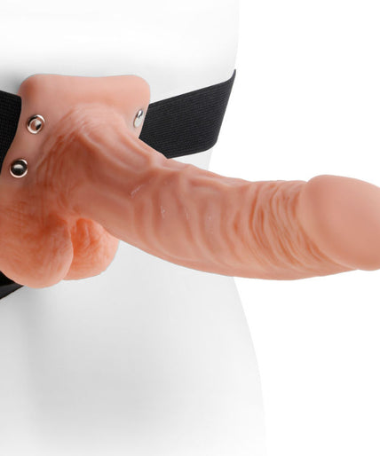 FETISH FANTASY SERIES - SERIES 7 HOLLOW STRAP-ON WITH BALLS 17.8CM FLESH FETISH FANTASY SERIES - SERIES 7 HOLLOW STRAP-ON WITH BALLS 17.8CM FLESH
