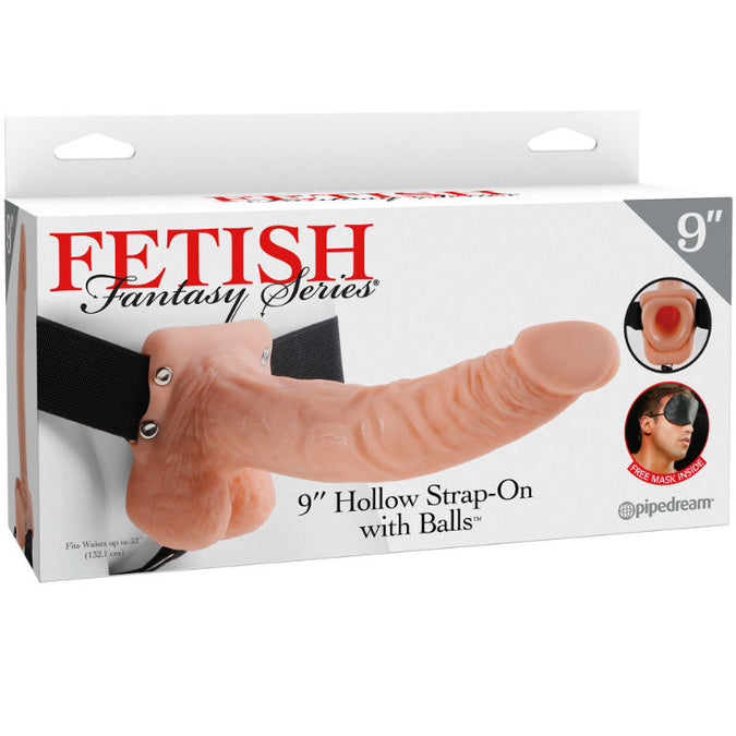 Fetish Fantasy Series – Series 9 Hollow Strap-on with Balls 22.9cm Flesh