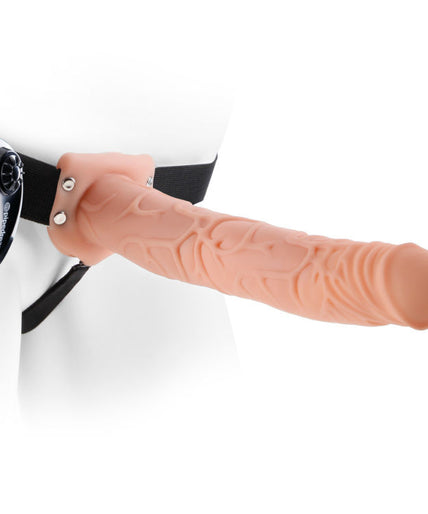 FETISH FANTASY SERIES - SERIES 11 HOLLOW STRAP-ON VIBRATING WITH BALLS 27.9CM FLESH FETISH FANTASY SERIES - SERIES 11 HOLLOW STRAP-ON VIBRATING WITH BALLS 27.9CM FLESH