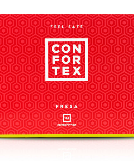 CONFORTEX - AARDBEI CONDOM 144 STUKS CONFORTEX - AARDBEI CONDOM 144 STUKS