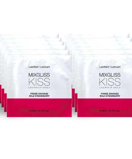 MIXGLISS - WATER BASED LUBRICANT STRAWBERRY FLAVOR 12 SINGLE DOSE 4 ML MIXGLISS - WATER BASED LUBRICANT STRAWBERRY FLAVOR 12 SINGLE DOSE 4 ML