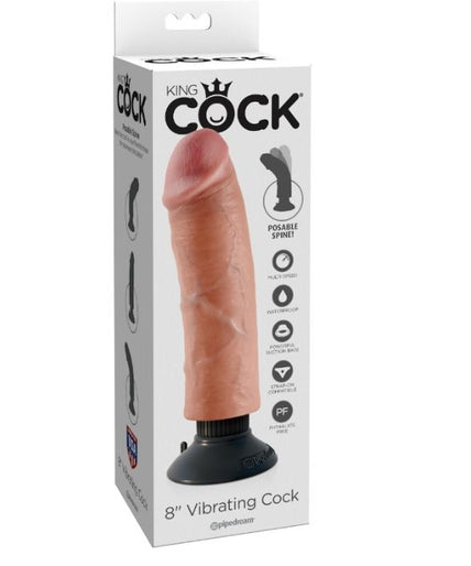 KING COCK - 20.32 CM VIBRATING COCK FLESH KING COCK - 20.32 CM VIBRATING COCK FLESH