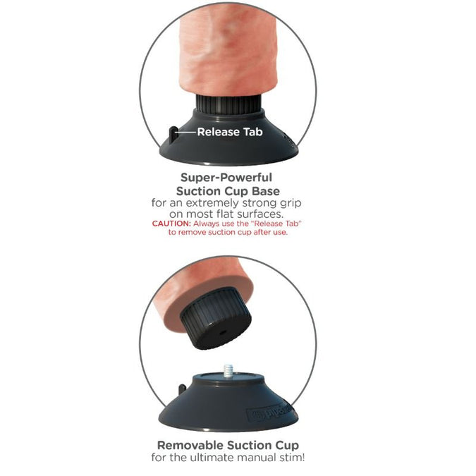 King Cock – 23 cm vibrerende dildo van huidkleur