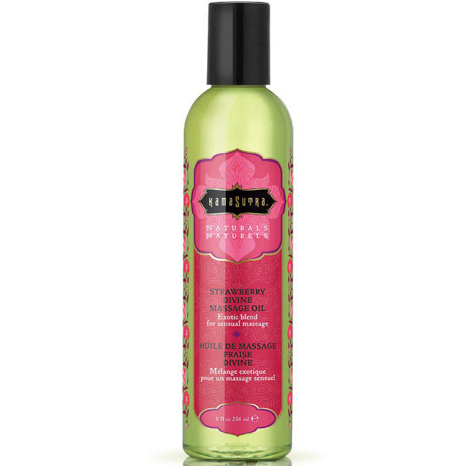 KAMASUTRA - NATURALS DIVINE AARDBEI MASSAGE OLIE 236ML