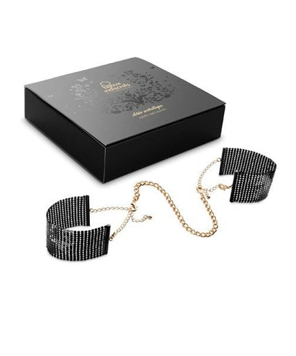 BIJOUX - DÉSIR MÉTALLIQUE BLACK METAL MESH HANDCUFFS BIJOUX - DÉSIR MÉTALLIQUE BLACK METAL MESH HANDCUFFS