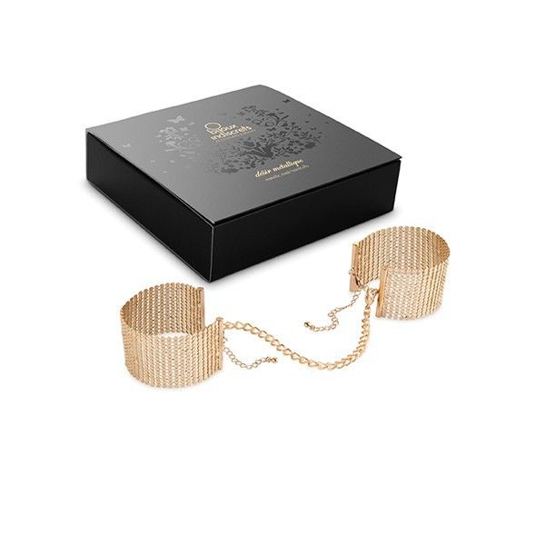 Bijoux – Désir Métallique Golden Metal Mesh Handcuffs