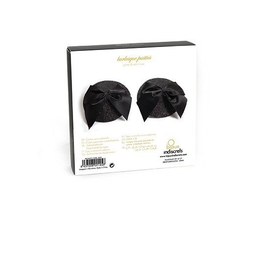 Bijoux – Burlesque Shiny Nipple Covers With BOW