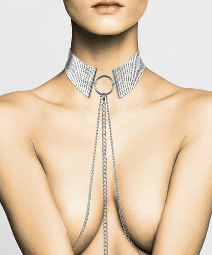 BIJOUX - DÉSIR MÉTALLIQUE SILVER METALLIC NECKLACE BIJOUX - DÉSIR MÉTALLIQUE SILVER METALLIC NECKLACE