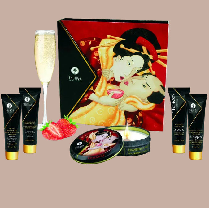 Shunga – Secret Geisha Strawberries & Cava Kit