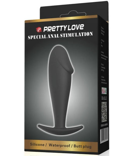 PRETTY LOVE - ANAL PLUG SILICONE PENIS FORM BLACK PRETTY LOVE - ANAL PLUG SILICONE PENIS FORM BLACK