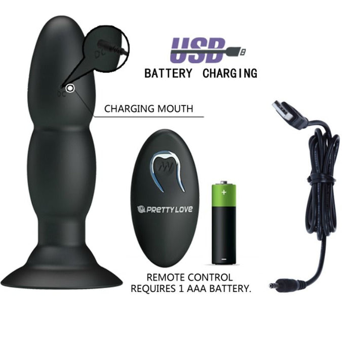 PRETTY LOVE - PLUGVIBRATOR EN ROTATIE VIA AFSTANDSBEDIENING
