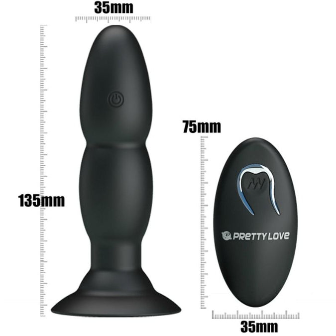 PRETTY LOVE - PLUGVIBRATOR EN ROTATIE VIA AFSTANDSBEDIENING