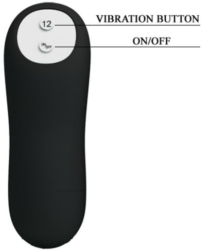 PRETTY LOVE - SILICONE ANAL PLUG PENIS FORM AND 12 VIBRATION MODES BLACK PRETTY LOVE - SILICONE ANAL PLUG PENIS FORM AND 12 VIBRATION MODES BLACK