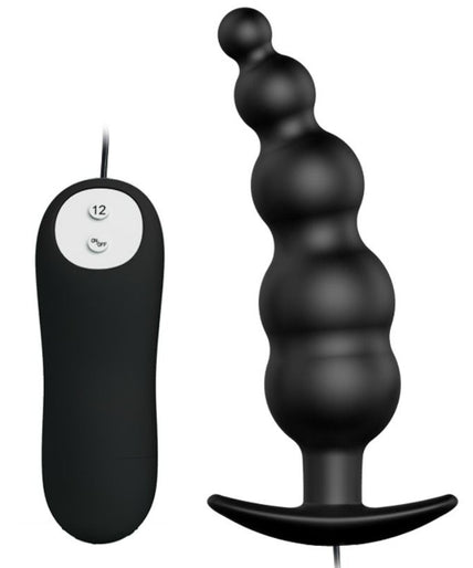 PRETTY LOVE - ANAL PLUG SILICONE EXTRA STIMULATION AND 12 VIBRATION MODES BLACK REMOTE CONTROL PRETTY LOVE - ANAL PLUG SILICONE EXTRA STIMULATION AND 12 VIBRATION MODES BLACK REMOTE CONTROL