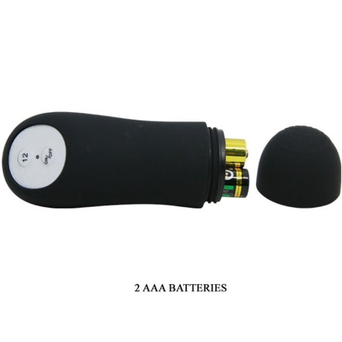 Pretty Love – Anaalplug van siliconen met extra stimulatie en 12 vibratiemodi, zwart, met afstandsbediening