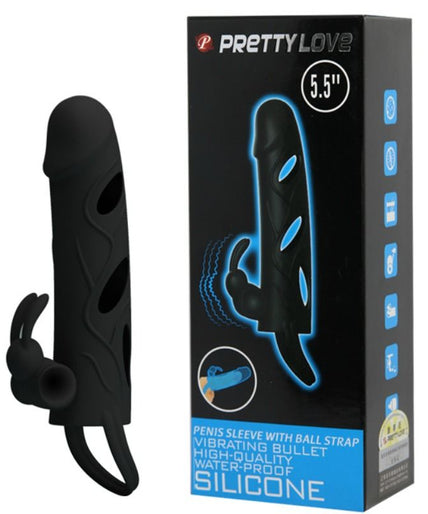 PRETTY LOVE - SILICONE COVER WITH VIBRATION 14 CM 1.0 PRETTY LOVE - SILICONE COVER WITH VIBRATION 14 CM 1.0