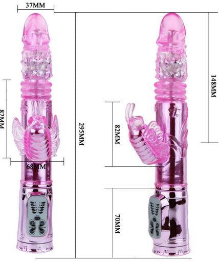BAILE - RECHARGEABLE VIBRATOR WITH ROTATION AND THROBBING BUTTERF STIMULATOR BAILE - RECHARGEABLE VIBRATOR WITH ROTATION AND THROBBING BUTTERF STIMULATOR