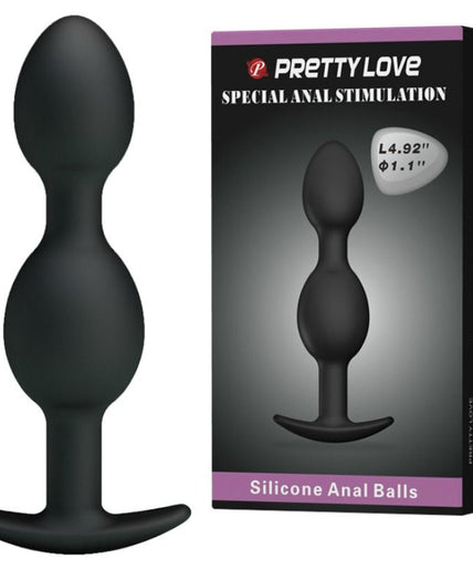 PRETTY LOVE - SILICONE ANAL BALLS 12.5 CM BLACK PRETTY LOVE - SILICONE ANAL BALLS 12.5 CM BLACK