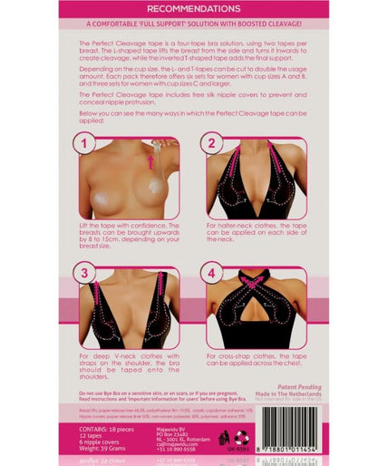 BYE-BRA - ENHANCEMENT TAPE + GRATIS NIPPLE COVERS CUP A-F BYE-BRA - ENHANCEMENT TAPE + GRATIS NIPPLE COVERS CUP A-F