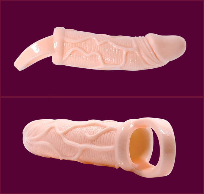 Baile – Penisverlenghoes met trilling en bandje voor testikels 13,5 cm