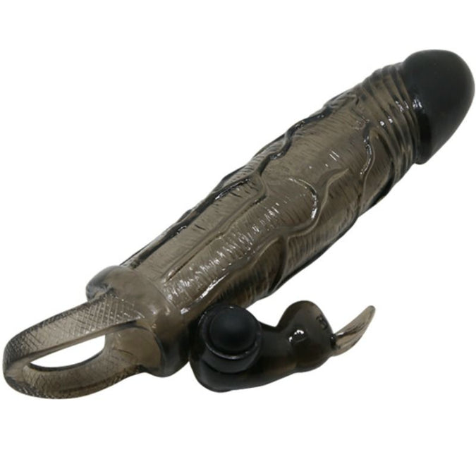 BAILE - STOUTE MAN PENIS COVER MET KONIJN ZWART 16,5 CM