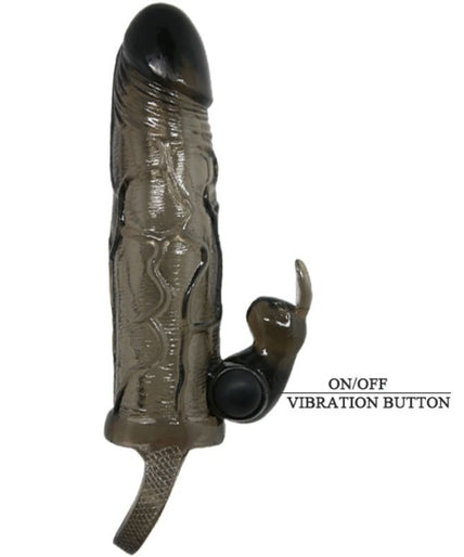 BAILE - STOUTE MAN PENIS COVER MET KONIJN ZWART 16,5 CM BAILE - STOUTE MAN PENIS COVER MET KONIJN ZWART 16,5 CM