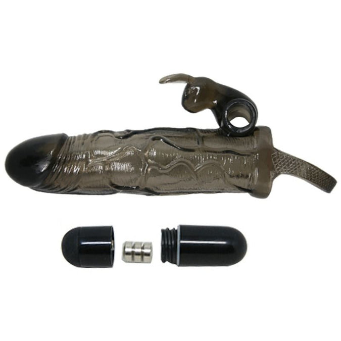 BAILE - STOUTE MAN PENIS COVER MET KONIJN ZWART 16,5 CM